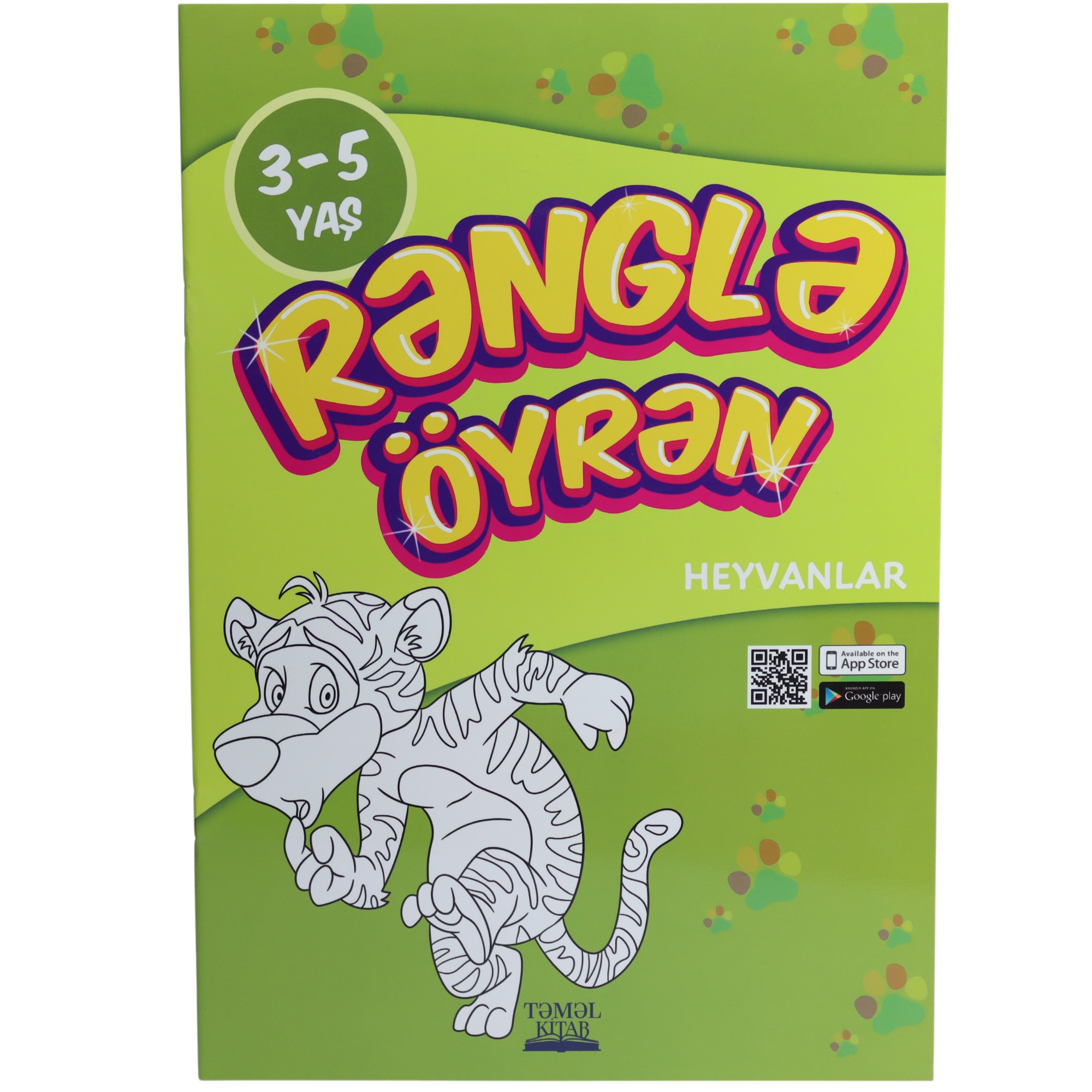 Rənglə Öyrən 3-5 yaş / Heyvanlar / Təməl Kitab
